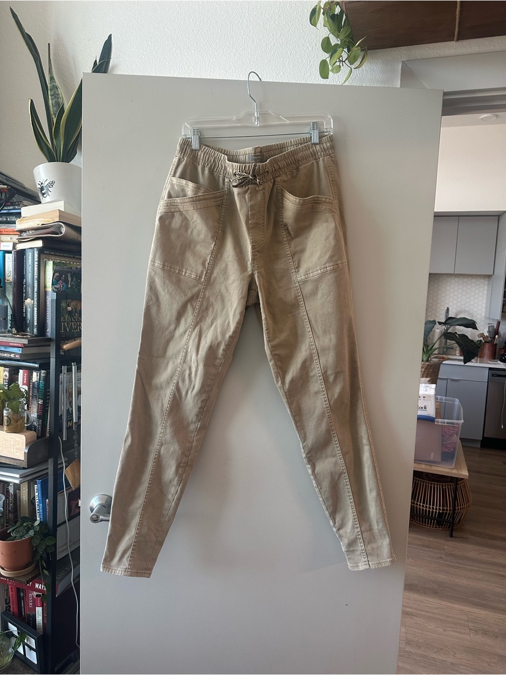 Maurices Beige Skinny Drawstring Jeans